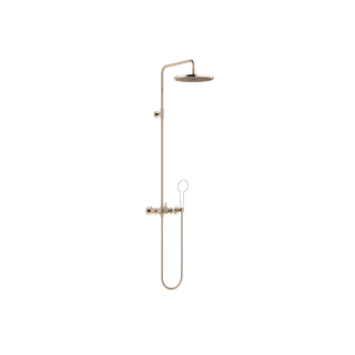 Dornbracht Duschgarnitur TARA Showerpipe m Brause-2-Handm., Handbrause, Champagne