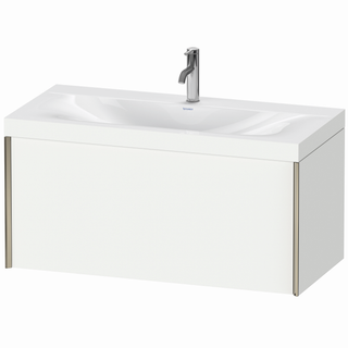 DU WTU XViu/Viu, 1 Ausz 503x1000x480mm 1 HL, champ.m./weiß matt, Ra.18 ES Nussb