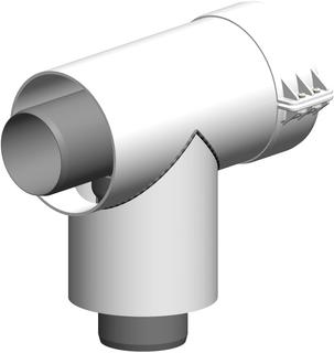 ATEC T-Stück PolyTwin DN 60/100, für Kaskade, PP, weiß