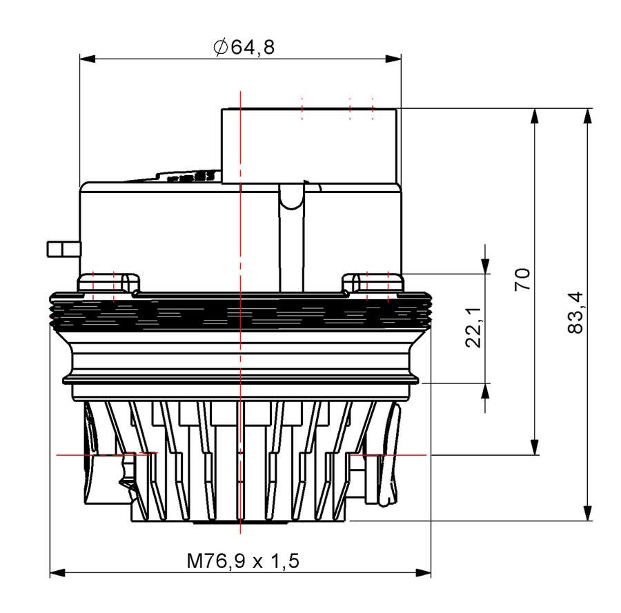 Artikelbild 2 des Artikels „Deltamess Messkapsel AMS T90 smart M OMS, m int. Fu., Q3 2,5 cbm/h, kalt/warm OMS, mit integriertem Funk“