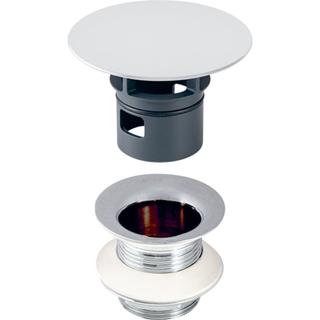Geberit Ablaufventil G 1 1/4x80mm, hgl verchr., m fr. Auslauf