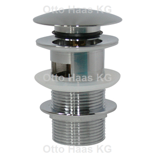 HAAS Ablaufgarnitur Klick-Komfort 1 1/4", 63x70mm, m ÜL, MS, hgl verchromt