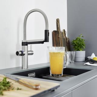 Blanco SPT-EHM DRINK. SODA EVOL-S PRO HD, 5-in-1 Semi-Profi-Armatur, PVD gold