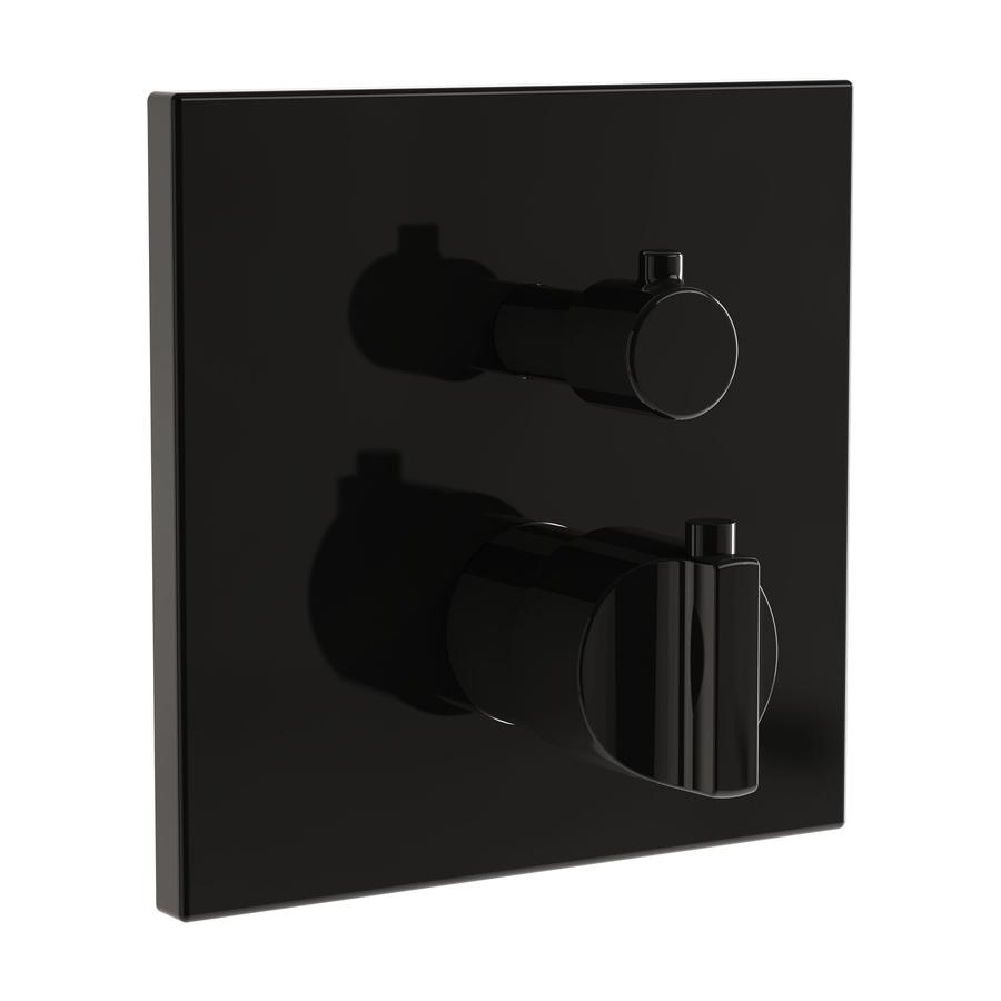 Artikelbild 1 des Artikels „VitrA Fertigmontageset V-Box Flow Round THM-Wafü-/Brausearm., UP, sw hochglanz schwarz hochglanz“