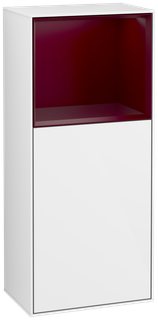 V&B Seitenschrank Finion 41,8x93,6cm, r, Rg ob Peo m, glo wh. Lac