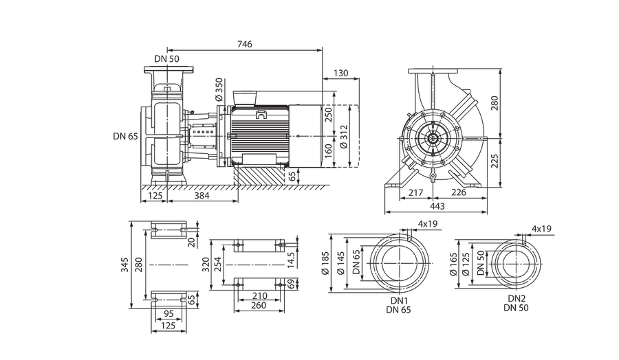 Artikelbild 4 des Artikels „Wilo Trockenläufer-Blockpumpe CronoBloc BL 50/315-11/4, 11 kW, 4-polig BL 50/315-11/4, 11 kW“