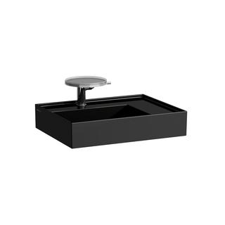 Laufen Aufsatzwaschtisch KARTELL 60x46cm, Abl. re, o. ÜL, 3 HL, sw gl