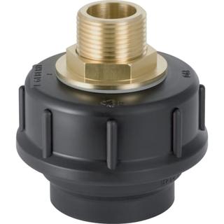Geberit Übergangsstutzen G 3/4, DN 50, m AG u Verschr., PE-HD, sw