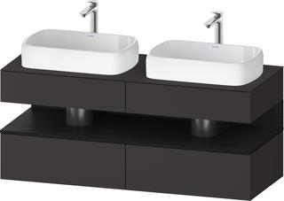 Duravit Waschtisch-Unterschrank Qatego 140x55x60cm, E sw/gra m, Pl, B bs, B