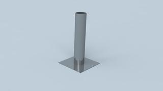 Kaminkopfverlängerung EWR einwandig, 490 mm, ohne Einsteckende, Edelstahl V4A