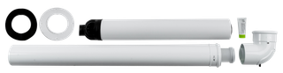 Wolf Paket Luft-/Abgaszubehör d 60/100, waag., Wd.-/Dachdurchfüh., we