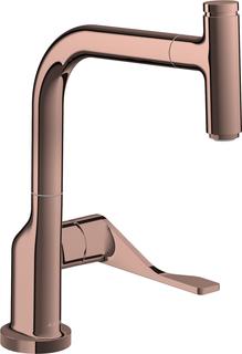 hansgrohe SPT-EHM 230 Axor Citterio mit Ausziehbrause, polished red gold