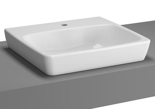 VitrA Aufsatz-Waschtisch Metropole 50x46cm, w g, gs, o. ÜL, 1 Hahnl. mit.