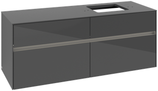 V&B Waschtischunterschrank Collaro 140x54,8x50cm, WT r, LED 10,4W, glo Gr