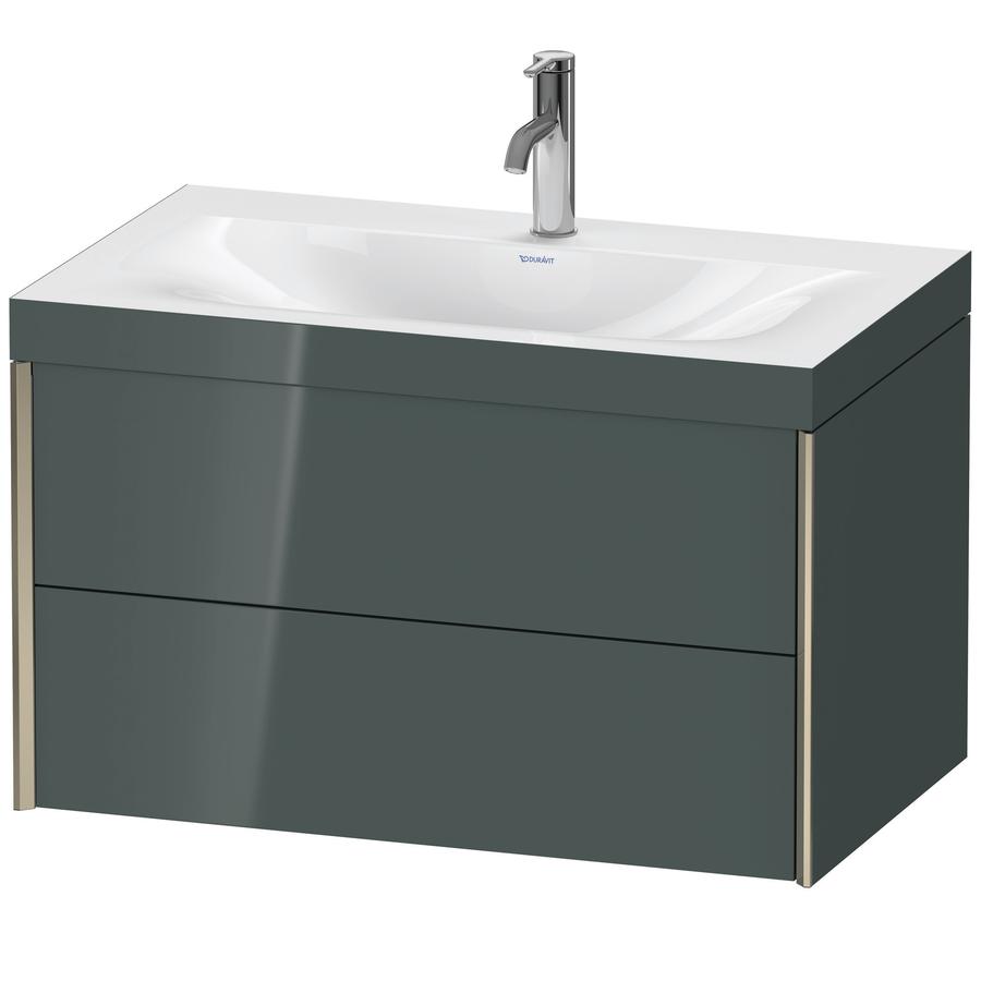 Artikelbild 1 des Artikels „Duravit WT-Unterschrank c-bonded XViu 80x48cm, 2 La, 1 HL, C m, R C, d Gr hgl Rahmen C | dolomiti grey Hochglanz“