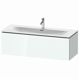 DU WTU L-Cube wandh.,400x1220x481mm 1Auszug, weiß hgl. ES Ahorn