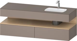 Duravit EinbauWT-Möbel-Set Qatego 160x50x60cm, Kon-WTU, B re, Ei nat/b ma