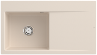 V&B Spüle Subway Style 50 li, m Abl.garn, Hand., ivory CeramicPlus