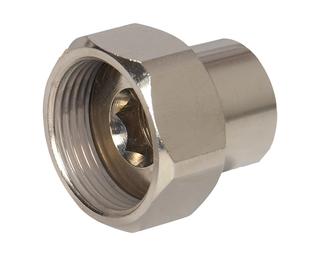 FL Verschraubung DN15, Innengewindetülle flachdichtend, ÜM 3/4 x IG 3/8