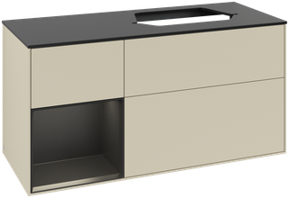 V&B Waschtisch-Unterschrank Finion 120cm, Pl b m, Rg l b m Lac, si Gr m Lac