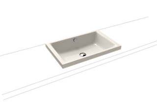 Kaldewei Aufsatzwaschtisch PURO S 3173 60x38,5, o. Hahnl., P-E, pergamon