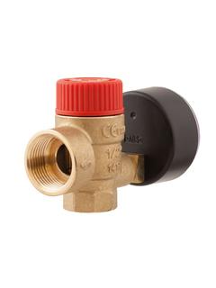 Afriso Sicherheitsventil MSM G 1/2x3/4 IG, 3 b, m. 50 kW, m Manometer