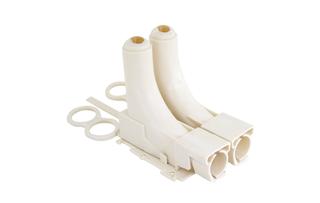 Walraven Rohrführungsbogen 12-25mm, PVC, zweiteilig, weiß