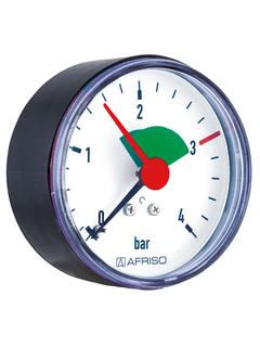 Afriso Rohrfedermanometer HZ 50 axial 0/4 bar, G 1/4 B, Gehäuse-d= 50mm