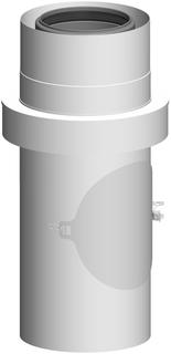 ATEC Kontr.Rohr PolyClassic +Iron/White DN 100/150, 315mm, m Zuluftans, PP, ES w