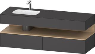 Duravit EinbauWT-Möbel-Set Qatego 160x50x60cm, Kon-WTU, B, B l, E na/gra m