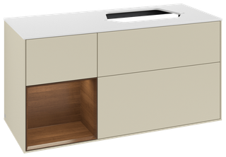 V&B WT-Unterschrank Wandbel. Finion 120cm, Pl w m, Rg l wal ven, si Gr m Lac