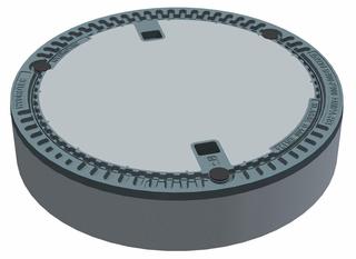 Wilo Schachtabdeckung Port 600 B125, m Ring, o Ventil., Guss, n. EN 124