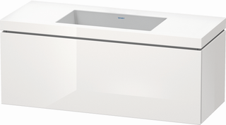 DU WTU L-Cube m. Vero Air 500x1200x480mm o.HL, 1 Auszug, Weiß Hgl ES Ahorn