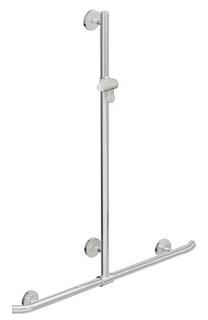HEWI Duschhandlauf Warm Touch 1100x1184mm, anthr, m versch.b. Stange