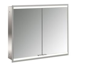 EMCO UP-Lichtspiegelschrank prime 2 800x730mm, 2-türig, aluminium/spiegel