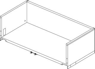 IS Schublade Conca 80x37cm Anthrazit matt lackiert