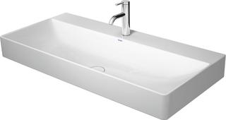 Duravit Möbel-WT geschliffen DuraSquare 100x47cm, o. ÜL, m HLB, 1 Hahnloch, weiß