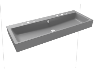 Kaldewei Wand-Doppel-WT PURO 3167-D 120x46, 2x3 HL, we., P-E, cool grey30