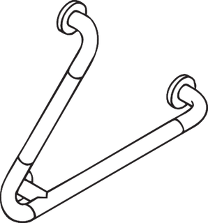 HEWI Winkelgriff 801 45°, matt