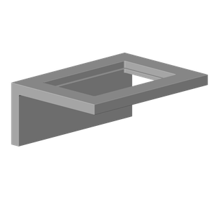 DO Halter ET 081798504 150 x 60 x 110 mm Schwarz matt