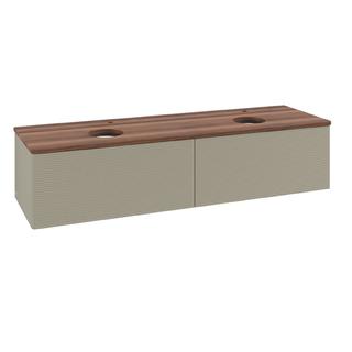 V&B WT-Unterschrank m F-Struktur Antao 160x50cm, HL, WBP w. wal, st. Gr m Lac