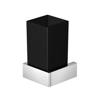 Steinberg Glashalter Serie 460 m Glas schwarz satiniert, chrom, Messing