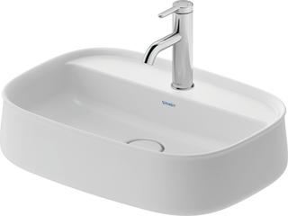 Duravit Aufsatzbecken Zencha 55x39cm, m L, HLB, o Ü, gs, w s-matt, WG