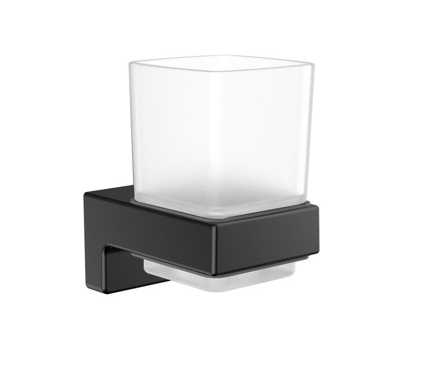 Artikelbild 1 des Artikels „EMCO Glashalter Cue sw, Wandmodell, Kristallglas satiniert schwarz“