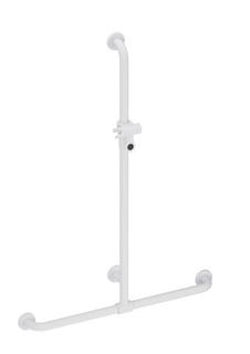 HEWI Duschhandlauf 801 962x1100mm, signalw., m Brausest., matt