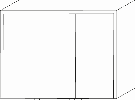 Artikelbild 11 des Artikels „Elegant Line 2.0 WLA, 3-türig, Alu matt 950 x 725 mm, Rückwand Spiegel, Aufputz “