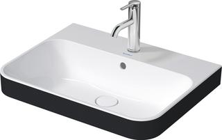 Duravit Aufsatz-WT Happy D.2 Plus 60x46cm, gs, m HL, ÜL, HLB, we/anthr. m