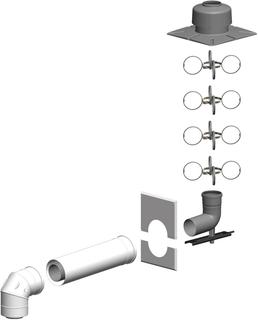 ATEC Schacht-Set PolyClassic DN 100/150-DN 100, PP-Abgassyst/Stahl, w
