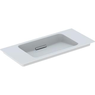 Geberit Möbel-Waschtisch One 90x40cm, o HL, Ü vd, w K-Tect/Bl we. gl