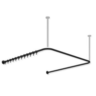 HEWI Vorhangstange System 900 1487x1475x1487mm, 46 R., E pb sw matt